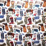 画像: オースティン アクセント シルク ワイルドラグ（カウボーイ大判スカーフ）ウエスタンブーツ/Austin Accent Inc.100% Silk Wild Rags(Western Boots)