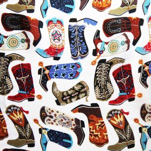 画像: シルク ワイルドラグ（カウボーイ大判スカーフ）ウエスタンブーツ/100% Silk Wild Rags(Western Boots) 