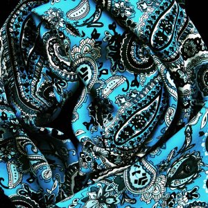 画像: カウボーイ 大判スカーフ ワイルドラグ ペイズリー ターコイズ/100% Silk Wild Rags(Paisley/Turquoise)