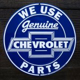 画像: ゼネラルモーターズ シボレー メタルサイン（ブルー）/GM General Motors Company Chevrolet Metal Sign WE USE Genuine CHEVROLET PARTS