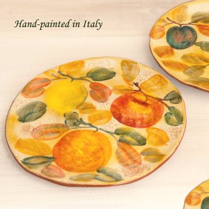 画像: ハンドペイント フルーツ ディナープレート/Handpainted Dinner Plate