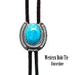 画像1: ウエスタン ボロタイ ホースシュー・ターコイズ/Western Bolo Tie(Horseshoe/Turquoise) 