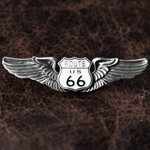 画像: ルート66 シルバー ピンバッジ/Route 66 Pin