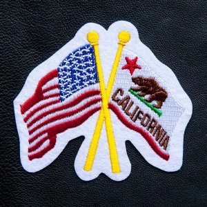 画像: ワッペン 星条旗 カリフォルニア州旗/Patch