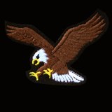 画像: ワッペン アメリカン イーグル ブラック・ブラウン/Patch American Eagle