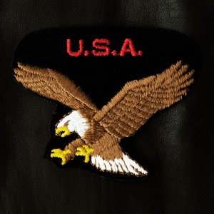画像: ワッペン U.S.A. アメリカンイーグル ブラック・ブラウン/Patch U.S.A American Eagle