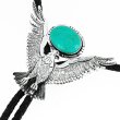 画像4: アメリカンイーグル ナバホ スターリングシルバー ターコイズ ボロタイ/American Eagle Navajo Sterling Silver Turquoise Bolo Tie