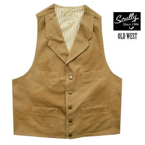 画像: スカリー キャンバス ベスト（ブラウン）/Scully Canvas Vest (Brown)