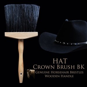 画像: ハット用 ブラシ ホースヘアー 馬毛 クラウンブラシ（ブラック）/Hat Brush Horsehair Crown Brush Black
