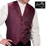 画像: スカリー オールドウエスト ペイズリー ベスト（ワイン）/Scully Old West Paisley Vest(Burgundy)