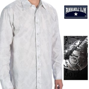 画像: パンハンドルスリム リバースプリント ウエスタンシャツ ホワイト（長袖）/Panhandle Slim Long Sleeve Western Shirt