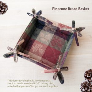 画像: ブレッド＆フルーツ パインコーン バスケット/Pinecone Bread Basket