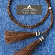 画像1: アメリカン ウエスタン ホースヘアー 馬毛 スタンピード ストリングス ブラウン（ハット用あごひも）/Horse Hair Stampede Strings