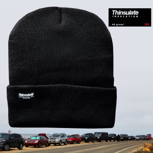 画像: シンサレート ニットキャップ・ニット帽（ブラック）/ThinsulateTM Lined Knit Cap(Black)