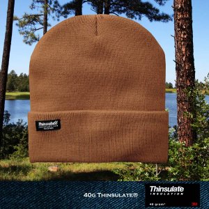 画像: シンサレート ニットキャップ・ニット帽（ライトブラウン）/ThinsulateTM Lined Knit Cap(Light Brown)