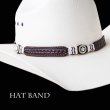 画像1: レザー ハット バンド スター＆ローハイド（ブラウン）/Leather Hat Band(Brown)