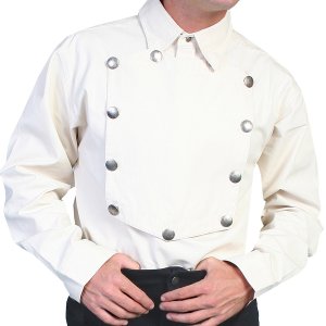 画像: スカリー ウエスタン ビブフロント キャバルリーシャツ（長袖/ナチュラル）/Scully Range Wear Bib Front Shirt Natural(Men's)