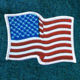 画像: ワッペン アメリカ国旗 星条旗 ホワイト 9.2cm×7.0cm/Patch