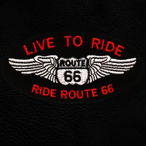 画像: ワッペン ルート66 LIVE TO RIDE ブラック/Patch Route 66