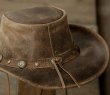 画像4: バッファロー コンチョ レザー ハット・あご紐つき（ブラウン）/Leather Hat(Brown)