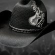 画像2: ロックスターコレクション ストローハット（ブラック）/Western Straw Hat