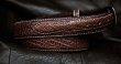 画像2: バッファローレザー 4ピース レンジャーベルト（ブラウン）/American Bison Leather Belt(Brown)