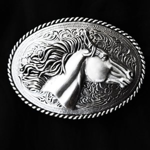 画像: ノコナ ウエスタン ベルト バックル 馬 ホースヘッド（シルバー）/Nocona Belt Buckle Horse Head(Silver)