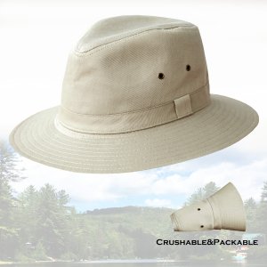 画像: DPC ドーフマン パシフィック クラッシャブル&パッカブル サファリ ハット（ カーキ）/Dorfman Pacific Safari Hat(Khaki)