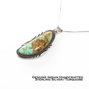 画像: ナバホ インディアン ターコイズ スターリングシルバー ペンダント トップ/Navajo Turquoise Sterling Silver Pendant