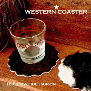 画像: ウエスタン 牛毛皮 コースター/Cowhide Hair-on Coaster