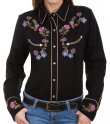 画像3: スカリー フローラル 刺繍 ウエスタン シャツ（長袖/ブラック）M/Scully Long Sleeve Western Shirt(Women's)