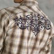 画像2: ローパー 刺繍 ウエスタン シャツ（長袖/ブラウン・ネイビー）/Roper Long Sleeve Embroidered Western Shirt(Brown)