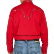 画像3: スカリー スタースタッズ ウエスタンシャツ（長袖/レッド）/Scully Long Sleeve Western Shirt(Men's)