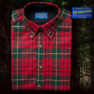 画像: ペンドルトン ウール シャツ ファイアーサイドシャツ（ペンドルトン レッドタータン）/Pendleton Fireside Shirt (Pendleton Red Tartan)