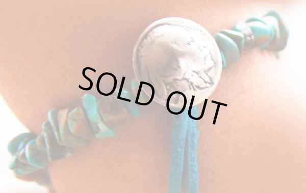 画像2: ターコイズ インディアン ブレスレット/Turquoise Bracelet