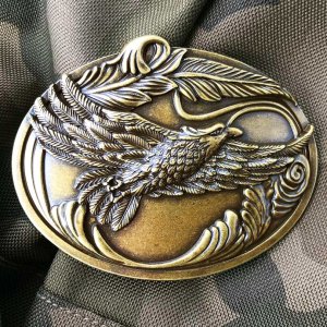 画像: ノコナ ベルト バックル フライング イーグル（アンティークゴールド）/Nocona Belt Buckle Flying Eagle(Antique Gold)