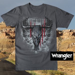 画像: ラングラー ロック47 ウエスタン Tシャツ ロングホーン（半袖）/Wrangler Rock 47 T-shirt