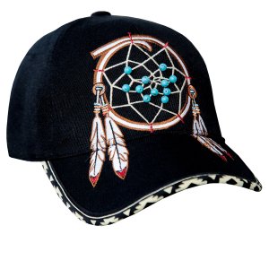 画像: ネイティブプライド ドリーム キャッチャー 刺繍 ビーズ キャップ（ブラック）/Native Pride Embroidered Cap Dream Catcher(Black)