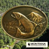 画像: モンタナシルバースミス ベルト バックル ワイルド トラウト/Montana Silversmiths Belt Buckle