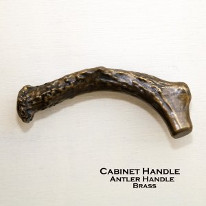画像: 取っ手 キャビネットハンドル ブラス 鹿の角デザイン/Antler Cabinet Handle(Brass)