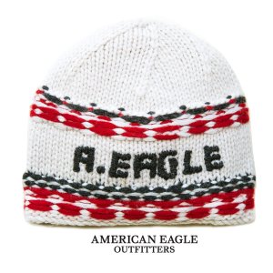 画像: アメリカン イーグル アウトフィッターズ ニット帽 オフホワイト/American Eagle Outfitters Knit Cap