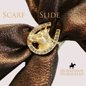 画像: スカーフ スライド スカーフ留め ネックスカーフ用（ホースヘッド&ホースシュー）/Scarf Slide Horsehead&Horseshoe