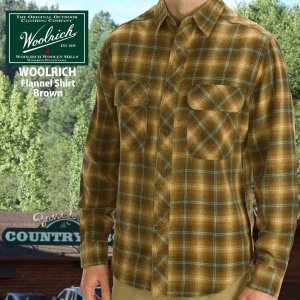 画像: ウールリッチ フランネル シャツ ブラウン・ブルー（長袖）S/Woolrich Long Sleeve Flannel Shirt(Brown/Blue)