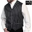 画像1: スカリー オールドウエスト ベスト（ブラック ストライプ）M/Scully Old West Vest (Black Stripe)