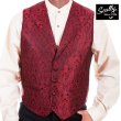 画像1: スカリー オールドウエスト ベスト（レッド・ブラック）L/Scully Old West Vest (Red/Black)