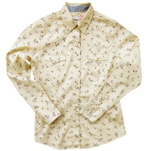 画像: レディース フローラル ウエスタン シャツ アイボリー・ブルー・ブラウン（長袖）S/Tin Haul Long Sleeve Western Shirt(Women's)