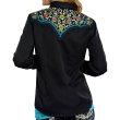 画像3: パンハンドルスリム 刺繍 ウエスタンシャツ フローラル ブラック・ターコイズ（長袖/レディース）S/Panhandle Slim Long Sleeve Western Shirt(Women's)
