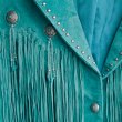 画像3: スカリー ビーズ&コンチョ スタッズ フリンジ レザー ジャケット（ターコイズ）S/Scully Beaded Fringe Leather Jacket Turquoise(Women's)