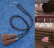 画像2: アメリカン ウエスタン レザー&ホースヘアータッセル スタンピード ストリングス ブラウン・ブラウン（ハット用あご紐）/Leather w/horse Hair Stampede Strings