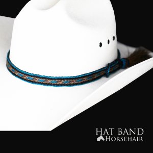 画像: ホースヘアー 馬毛 ウエスタン ハット バンド(ターコイズ・ブラウン)/Horse Hair Hat Band(Turquoise/Brown)